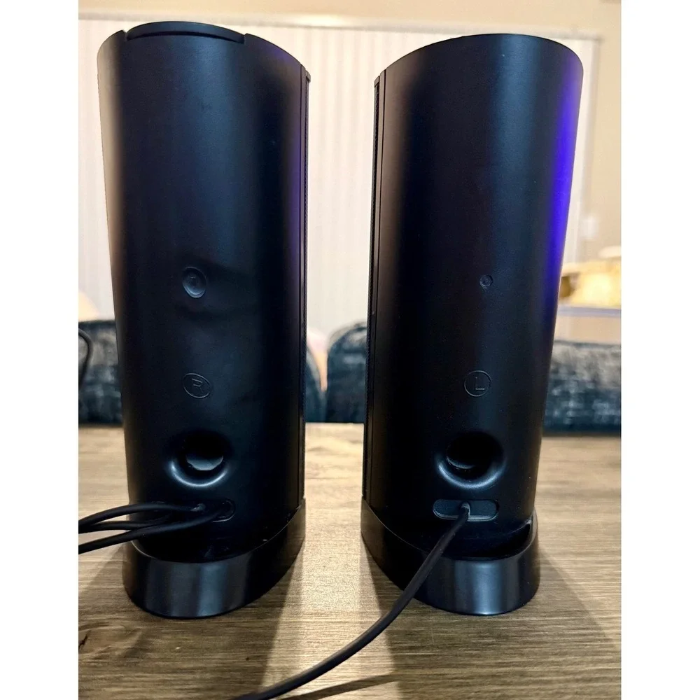 Dell AX210 Stereo Speakers USB Powered Desktop Laptop Black Excellent Condition